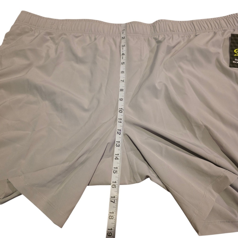 Athletic Works Mens Light Gray Performance Athletic Shorts Pockets Size‎ 3XL NWT